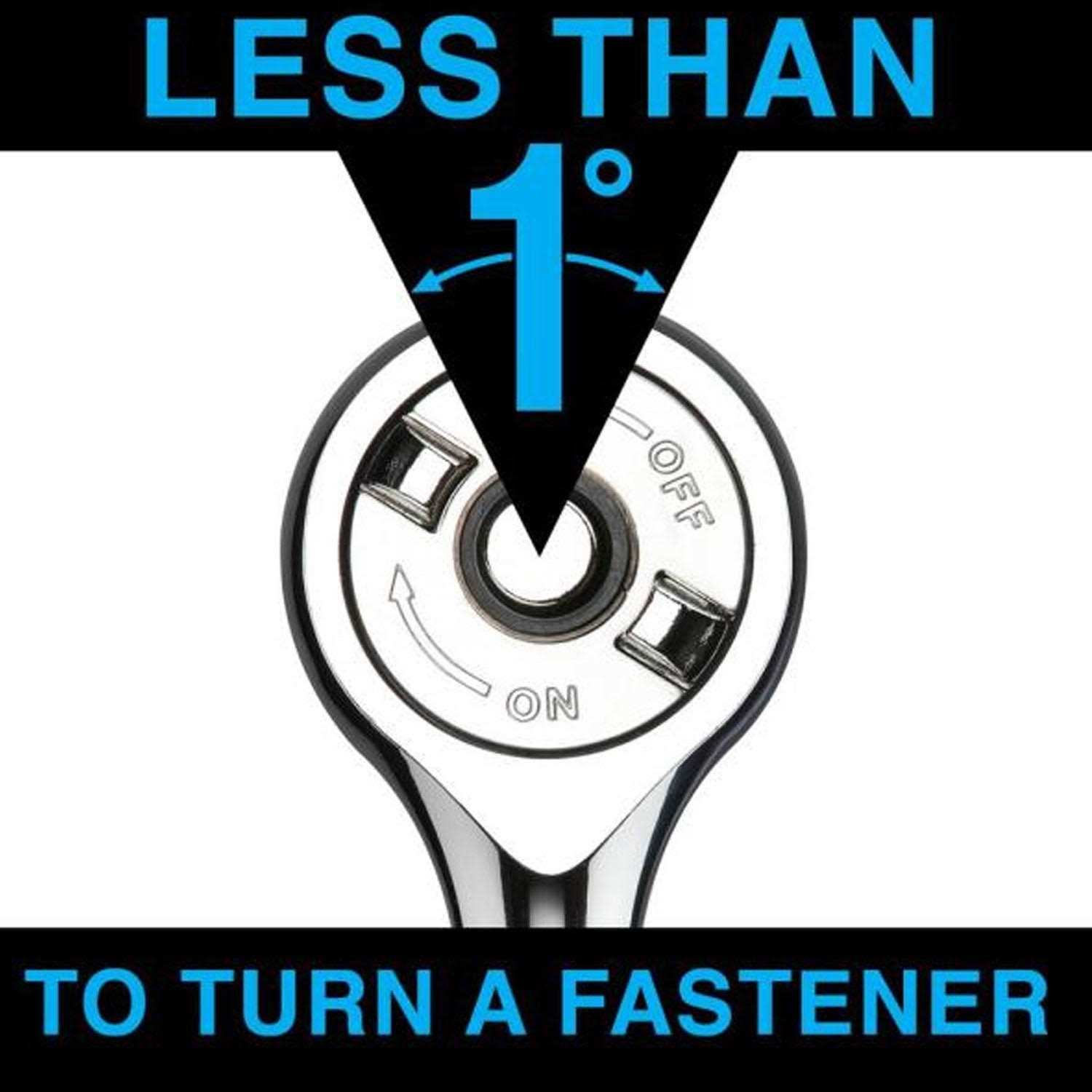 Zero Degree 1/4 Drive Gearless Ratchet with Socket Quick Release