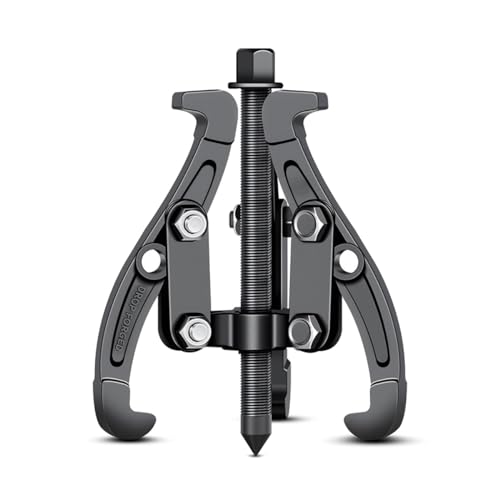 3 Jaw Inner Bearing Puller, Pilot Bearing Gear Puller for Auto with Reversible Jaws, Heavy Duty Gear Extractor Tool for Automotive Wheel, Pulling Kit for Motorcycle Car SUV (4 inch)