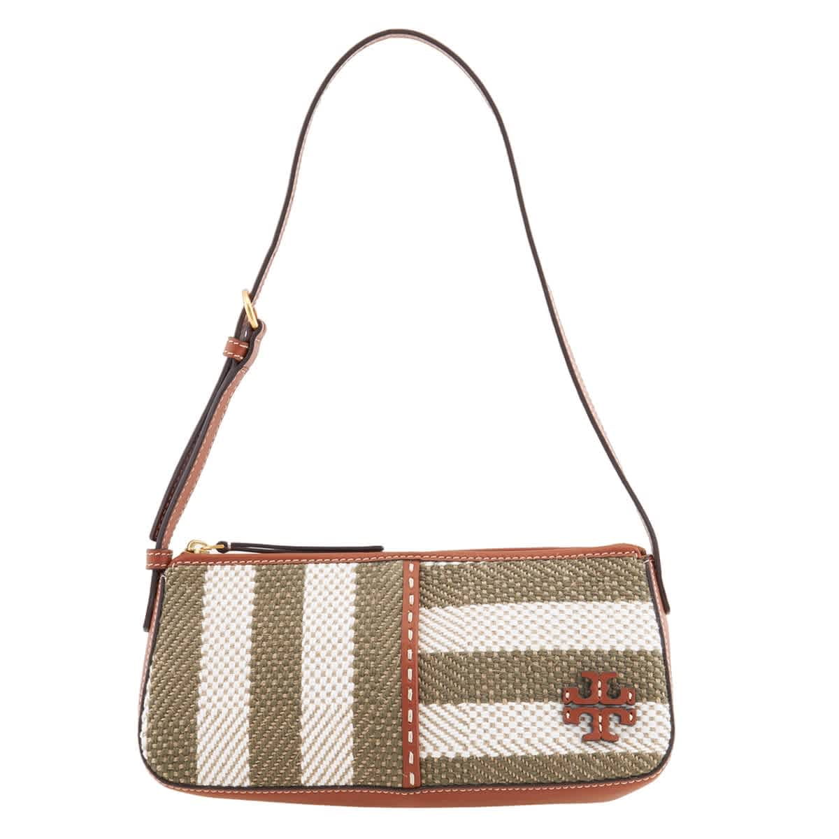 Tory Burch Ladies Mcgraw Stripe Wedge Compact Bag