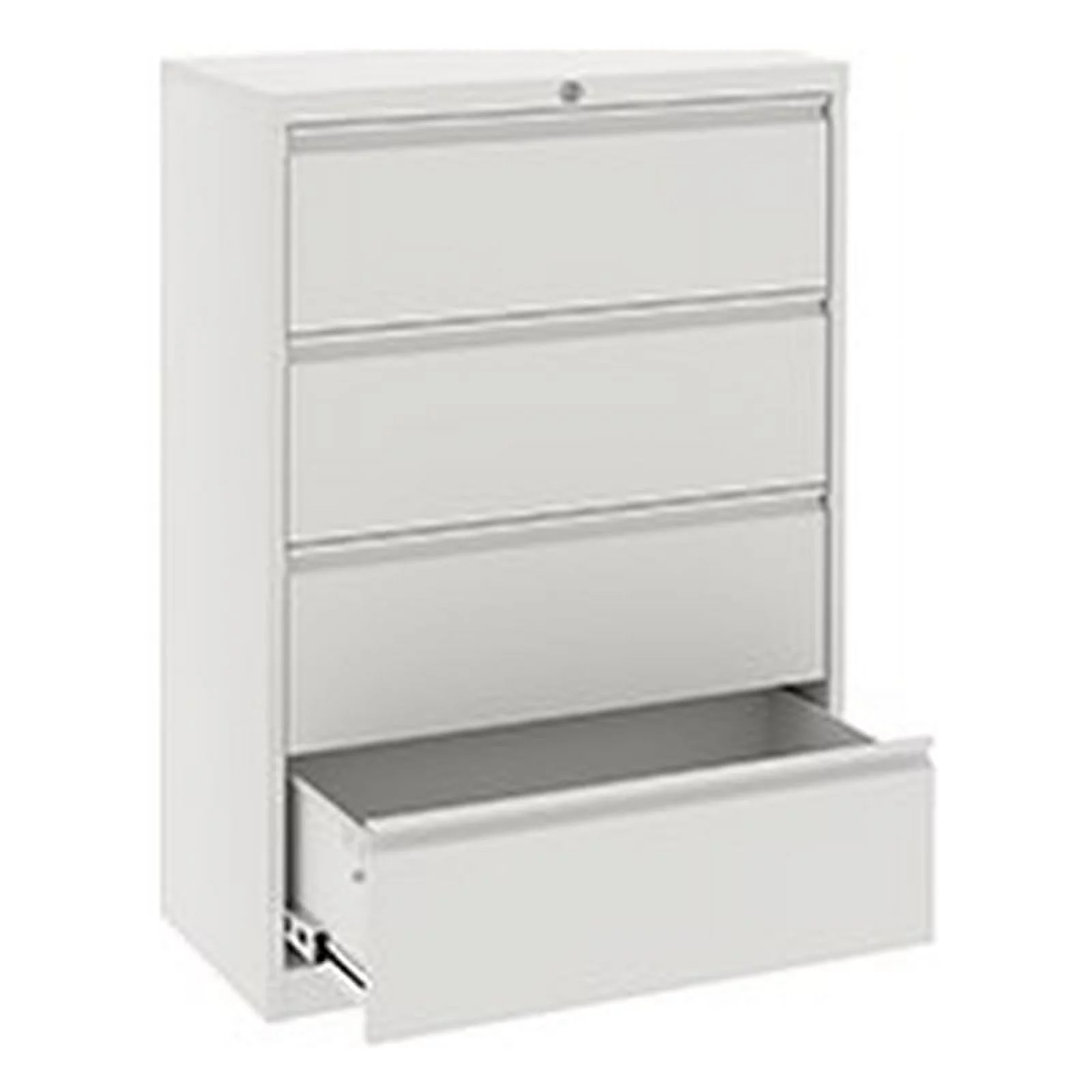 GangMei 4-Drawer Steel Metal Lateral Filing Cabinet with Lock in White