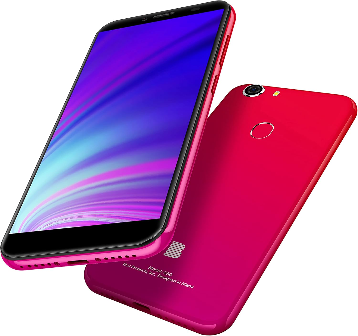BLU G50 | 2021 | All Day Battery | Unlocked | 5.5” HD+ Display | 32 GB | 13MP Camera | US Version | US Warranty | Red