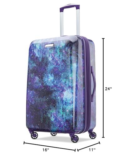 American Tourister Moonlight Hardside Expandable Luggage with Spinner Wheels, Blue Terazzo, 2-Piece Set (20/28)