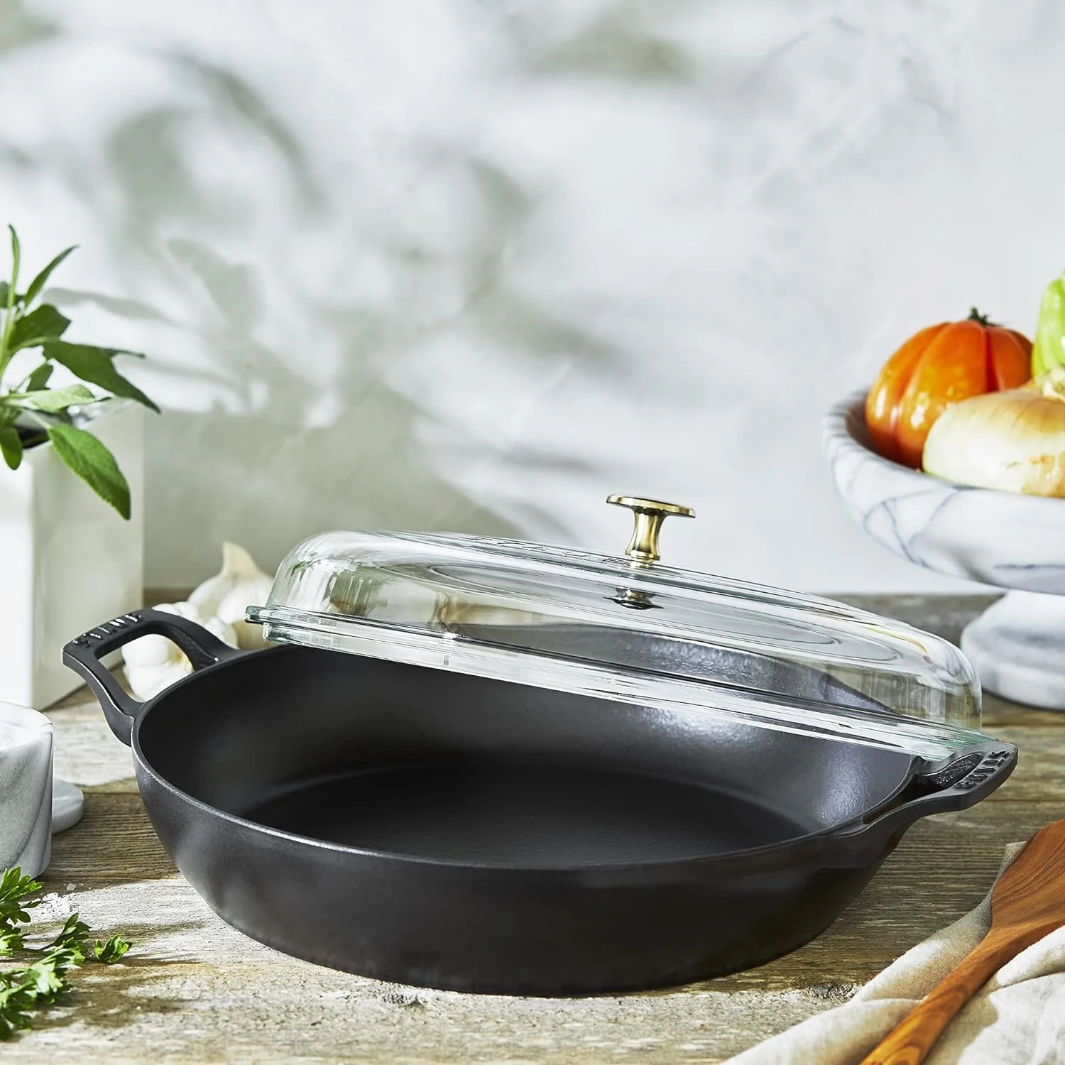 Braiser With Glass Lid, 3.5-Qt, Matte Black