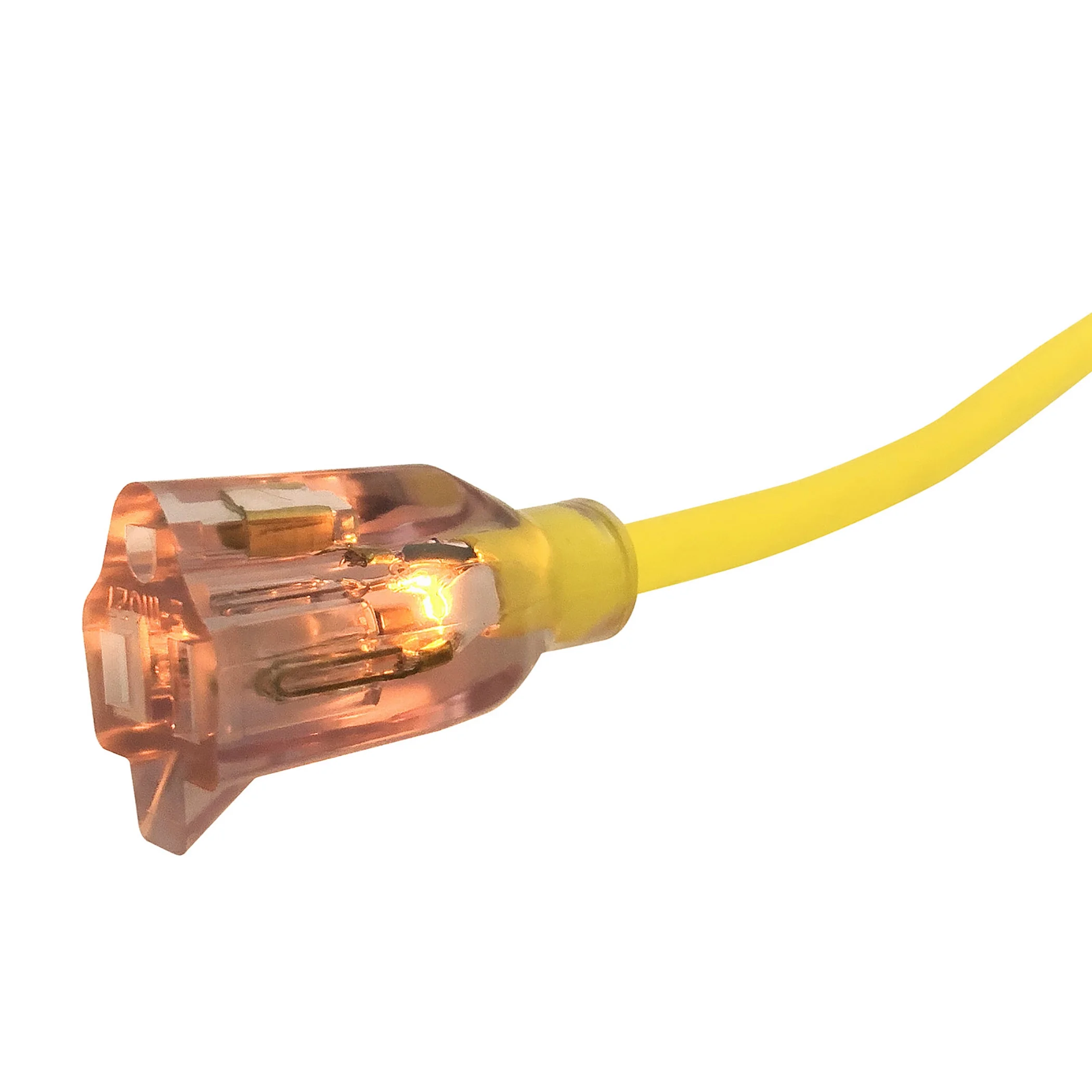 U.S. Wire and Cable Corp. Yellow SJTW 15A Lighted Cord Set