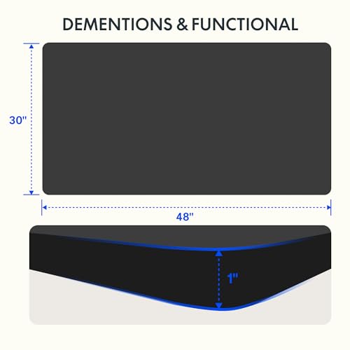 FLEXISPOT EN2 Whole-Piece Standing Desk with Clamp Power Strip, 55 x 28” Electric Stand Up Height Adjustable Desk with Cable Management (Black Frame + 55