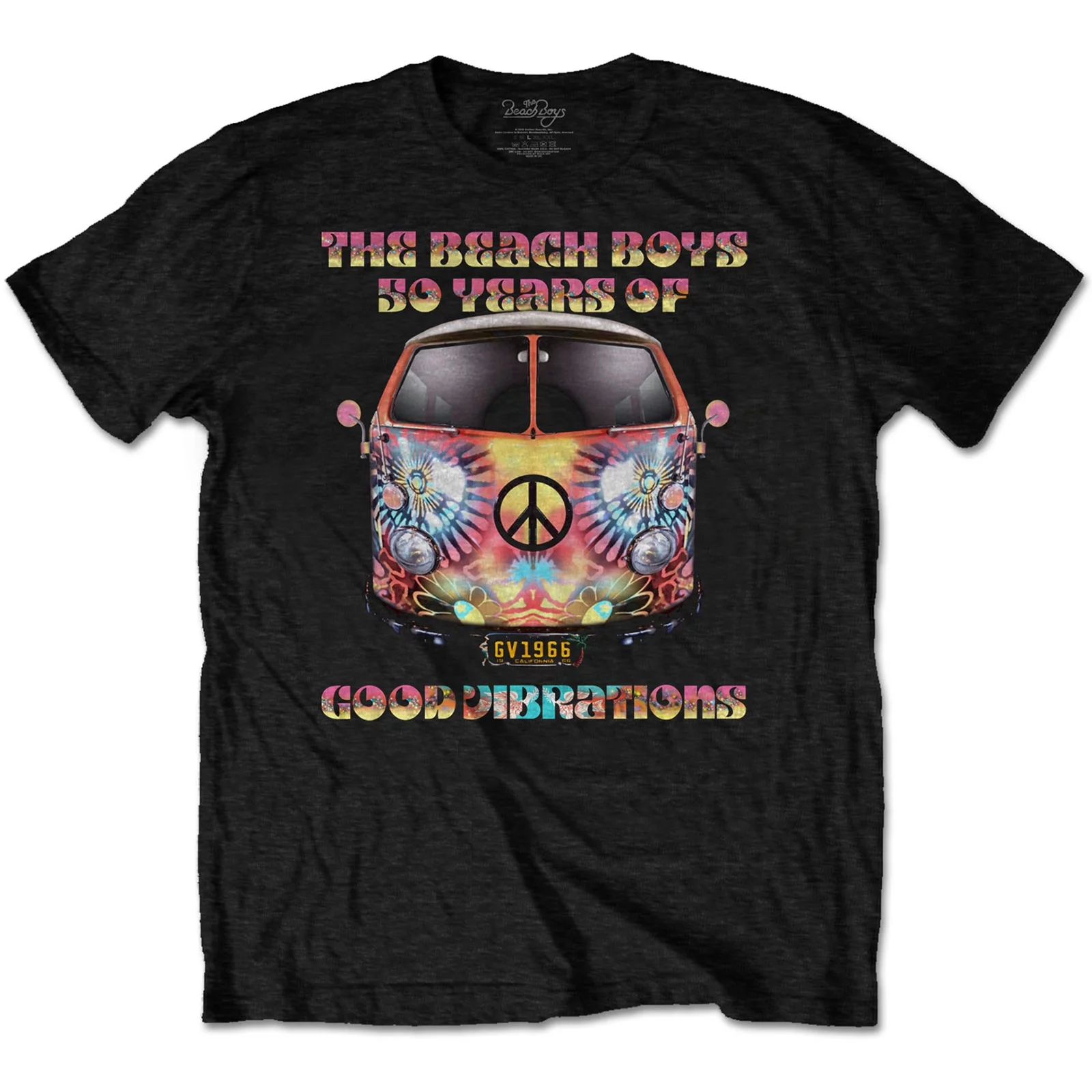 Beach Boys Men's Good Vibes Tour T-Shirt Large | Officially Licensed Merchandise