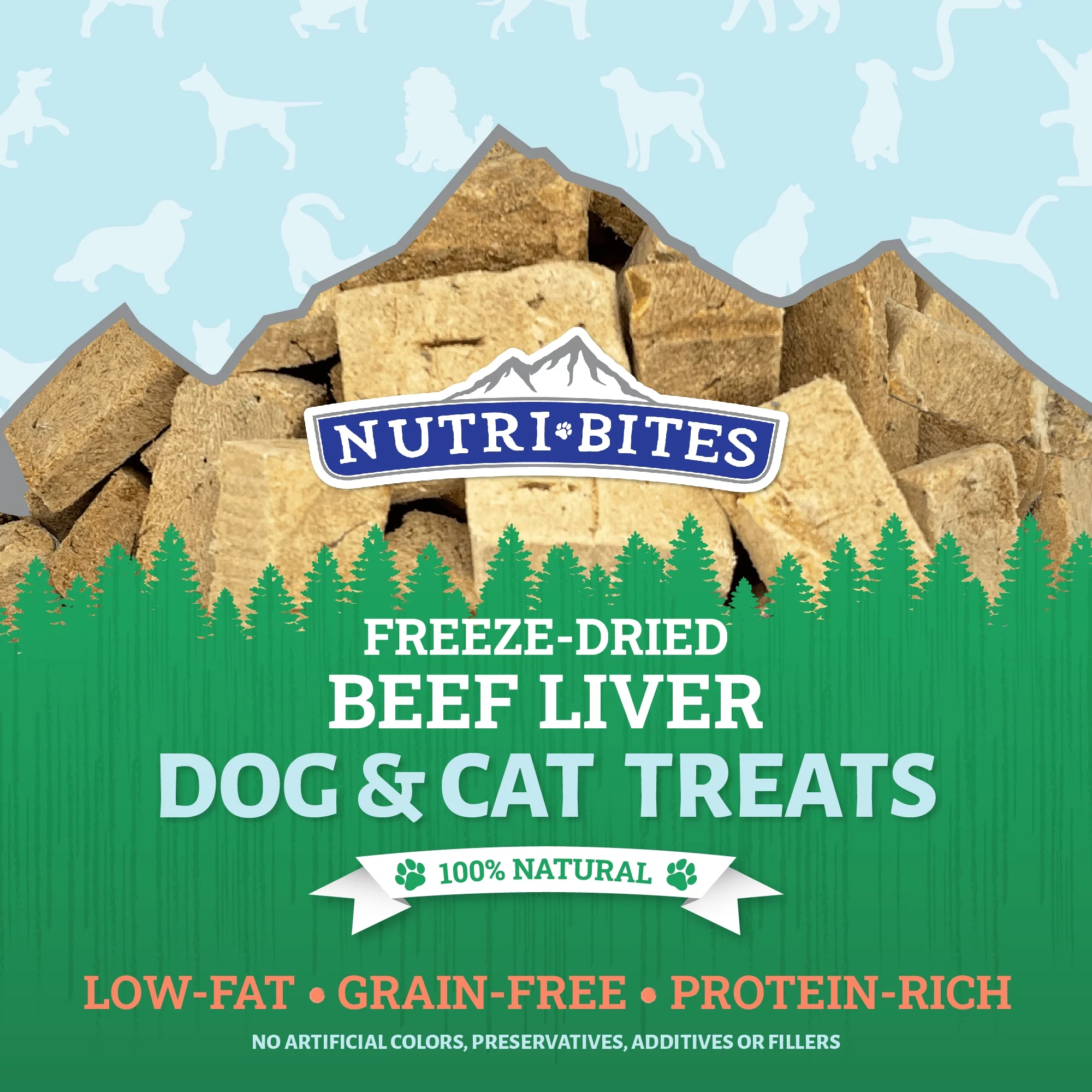 3 Pack | Canature NutriBites Freeze Dried Beef Liver Dog and Cat Pet Treat 17.6oz