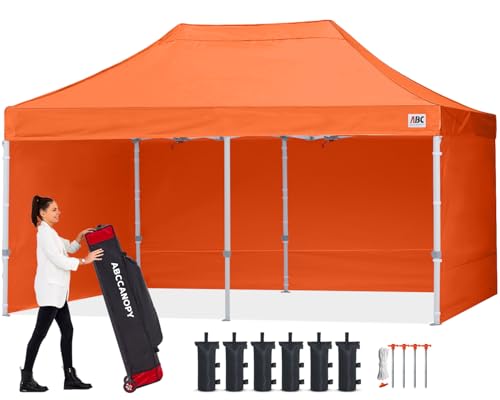 ABCCANOPY Easy Pop Up Canopy Tent with Sidewalls 10x10 Commercial -Series, White