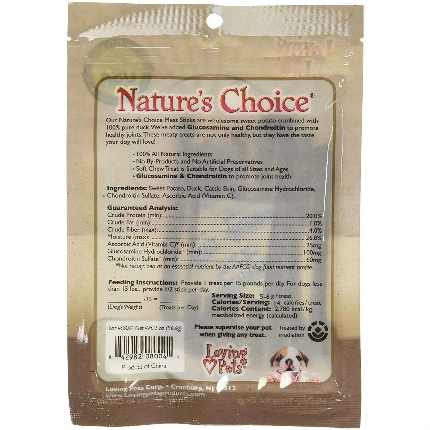 Loving Pets Nature's Choice Sweet Potato & Duck Meat Sticks - Pet Supplies online store