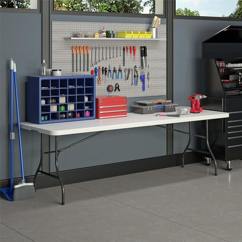 COSCO Molded Folding Banquet Table w/Handle, 6ft, Black