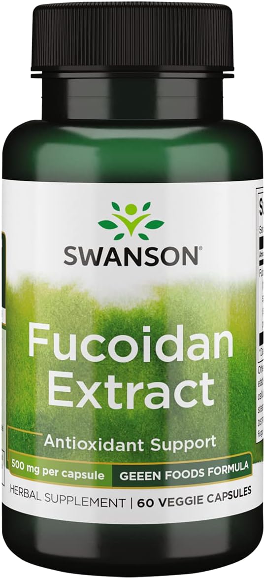 Swanson Maximum Strength Fucoidan Extract - Herbal Supplement Promoting Immune System Function - Natural Formula Supporting Overall Health - (60 Veggie Capsules, 500mg Each)