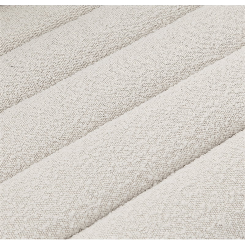 Meridian Furniture Cascade Cream Boucle Fabric Loveseat