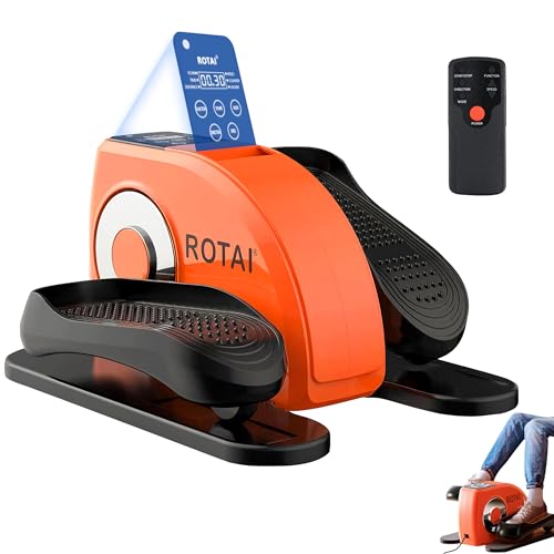 Under Desk Elliptical Machine for Seniors Rehab Electric Seated Leg Foot Pedal Exerciser Bike, Portable Trainer for Home & Office with Remote and LCD Monitor