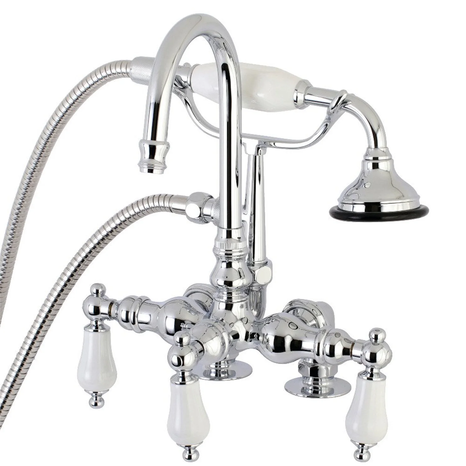 Kingston Brass Ae16t Vintage Deck Mounted Clawfoot Tub Filler - Chrome