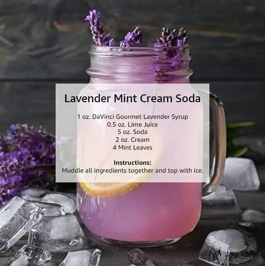 Davinci Gourmet Lavender Syrup | Great Syrup for Cocktails, Mocktails, Cold Brew Coffee, Lemonades, Sodas, and Seltzers | 25.4 fl oz