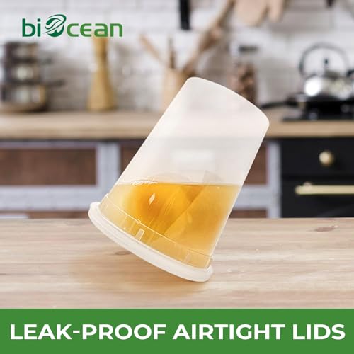 16 Oz Resuable Deli Containers With Lids Freezer Food Storage Containers Airtight Bulk 50 Set BPA-Free Plastic Soup Container Microwave Leakproof Deli Cups For Meal Prep,Leftover-Home/Takeout