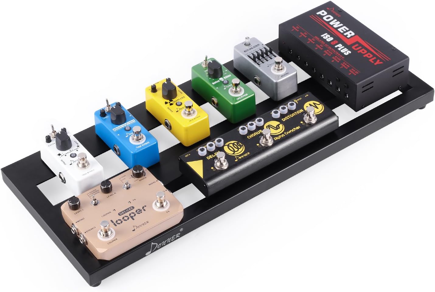 Donner Guitar Pedal Board Case DB-4 Disassembled Pedalboard 20'' x 8'' with Bag