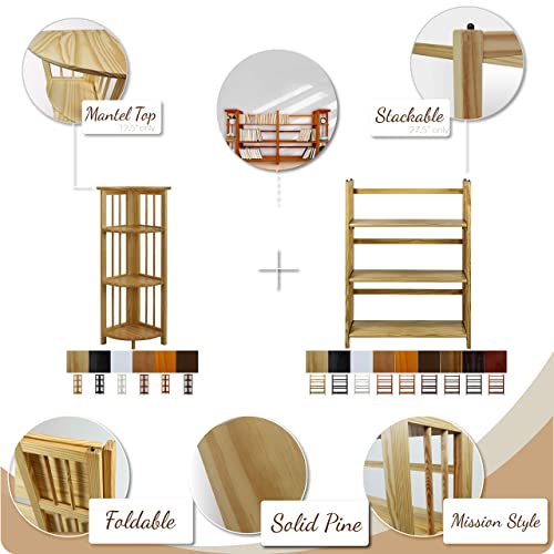 Casual Home 3 Shelf Folding Bookcase, 27.5