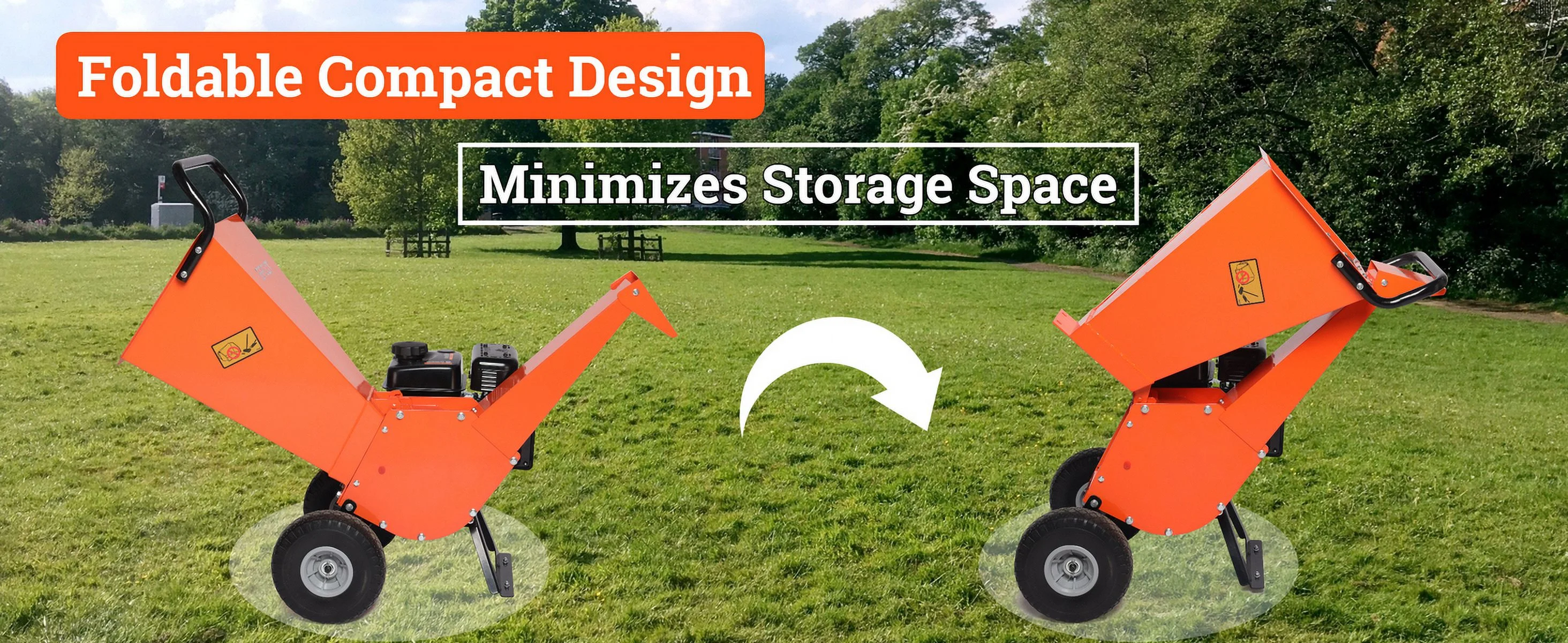 EFCUT R0 Wood Chipper Shredder Mulcher 7HP Gas Powered Heavy Duty Compact Design 3