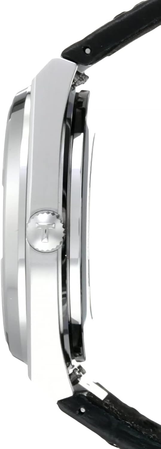 Tissot Mens PRX Powermatic 80 316L Stainless Steel case Automatic Watch, Black, Leather, 12 (T1374071605100)