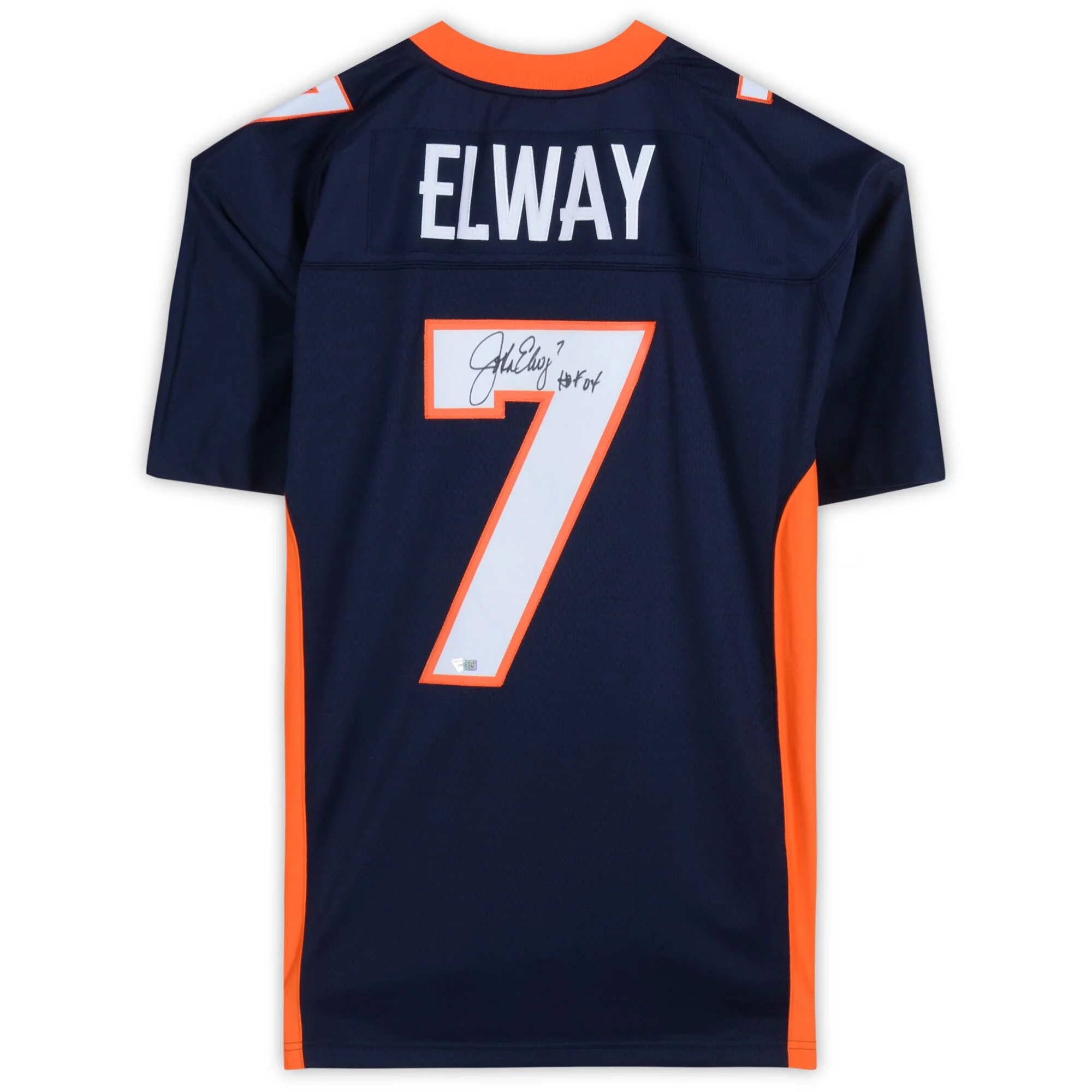John Elway Denver Broncos Autographed Mitchell & Ness Navy Replica Jersey with 