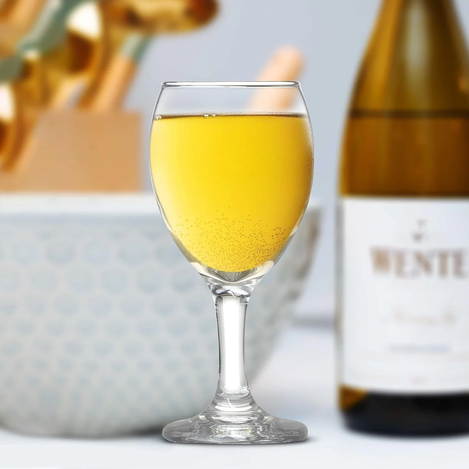 10 Aragon Wine Glasses Set, 8.5 Oz. - High Standard, Made - Clear