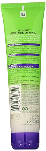 Garnier Fructis Style Curl Sculpt Conditioning Cream Gel for Bounce & Moisture, 5.1 Fl Oz, 1 Count (Packaging May Vary)