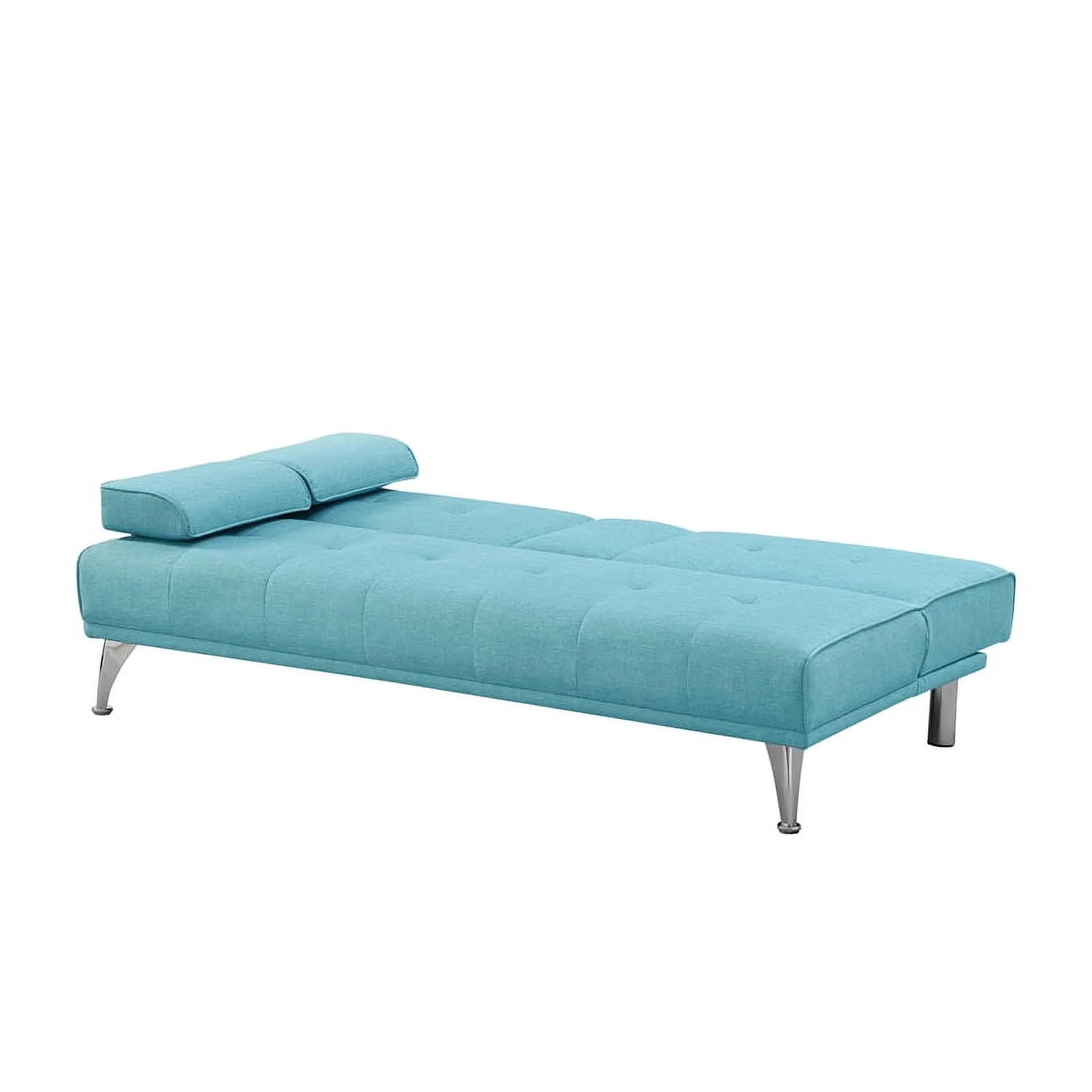 Serta Michigan Convertible Sofa in Sky Blue Fabric Upholstery