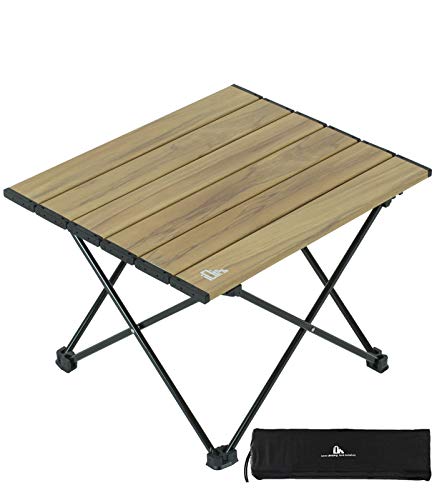 iClimb Ultralight Compact Camping Folding Table with Carry Bag (Blue - S)