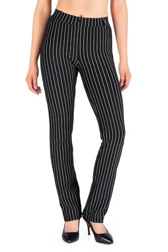 Yogipace,Belt Loops,Women's Petite/Regular/Tall Straight Leg Yoga Dress Pants