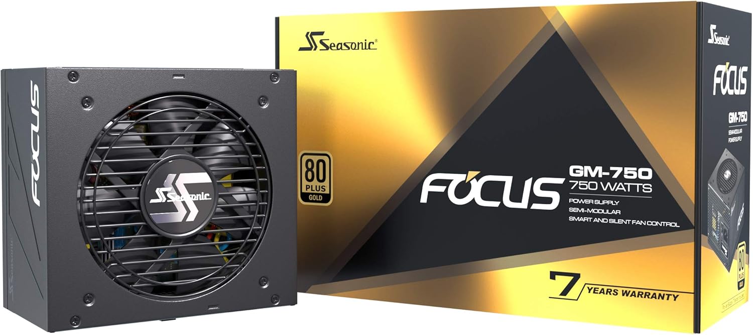 Seasonic FOCUS GX-650, 650W 80+ Gold, Full-Modular, Fan Control in Fanless, Silent, and Cooling Mode, Perfect Power Supply for Gaming and Various Application, SSR-650FX.