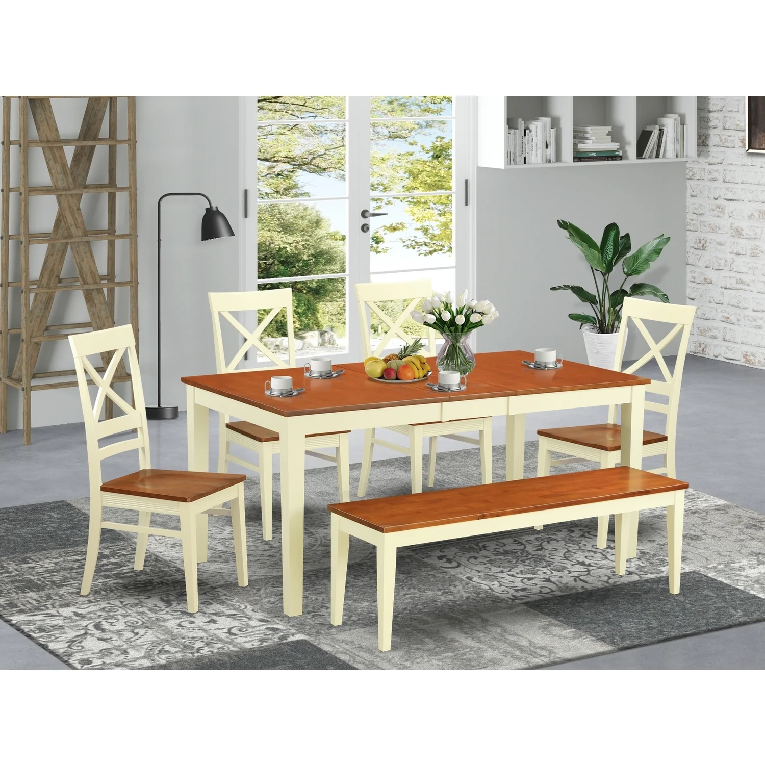 HomeStock Coastal Charm Set-Dining HomeStock And Dining Chairs
