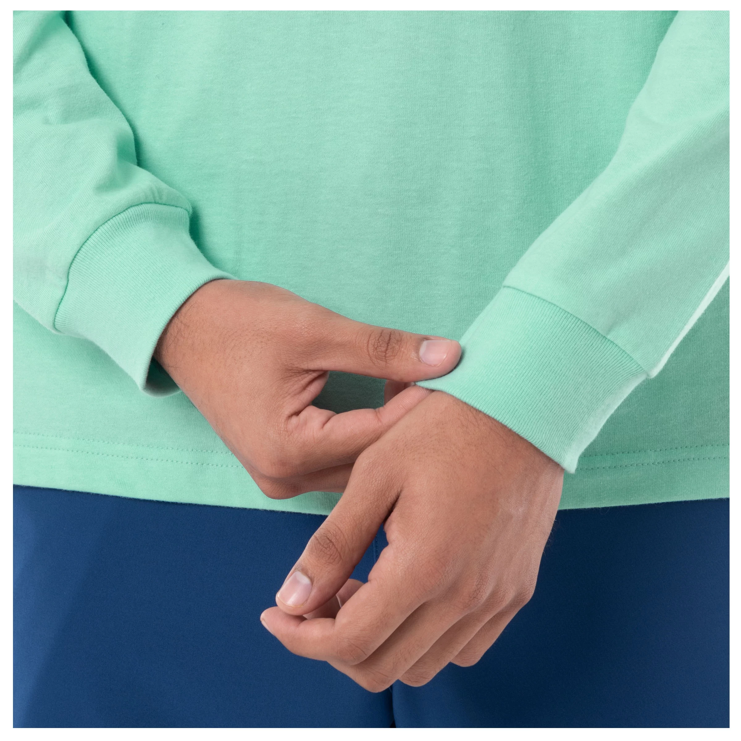 Guy Harvey Men's Ea Marlin Long Sleeve Sun Protection UPF 50+ Top - Beach Glass Small