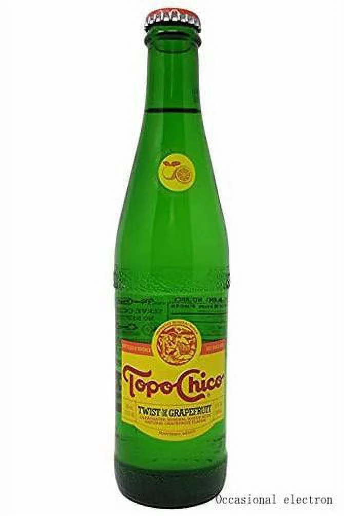 Topo Chico Twist Of Grapefruit Flavored Sparkling Mineral Water 12 Oz Glass Bottles - Pack Of 12