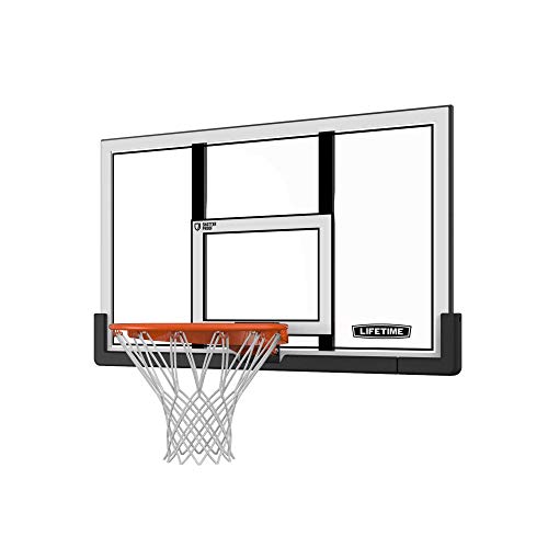 Lifetime 73729 48 in. Shatter Proof Backboard Rim Combo, Orange/White, One Size