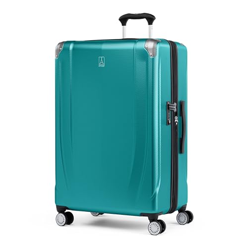 Travelpro Pathways 3 Hardside Expandable Luggage, 8 Spinner Wheels, Lightweight Hard Shell Suitcase, Carry On 21 Inch, Black Knight