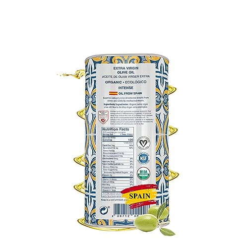 GARCÍA DE LA CRUZ - Organic Extra Virgin Olive Oil, Master Miller Premium Oil, Almond and Tomato Tones, Smooth Body, Sourced in Spain, Montes de Toledo, Glass Bottle - 500 ml