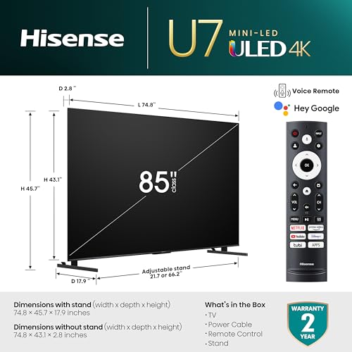 Hisense U7K Flat 4K Uled television
