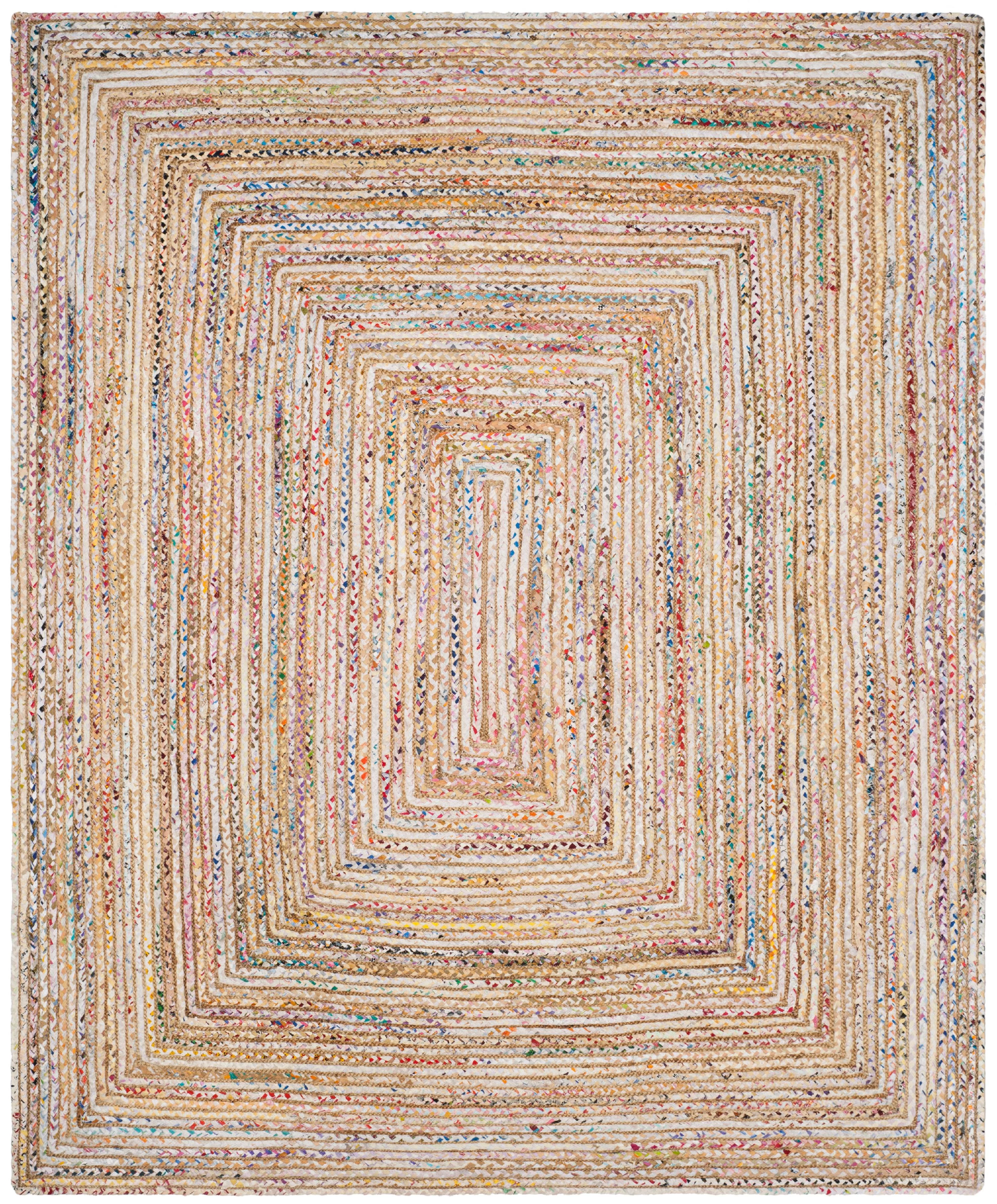 SAFAVIEH Cape Cod Miah Braided Area Rug, 11' x 15', Beige/Multi