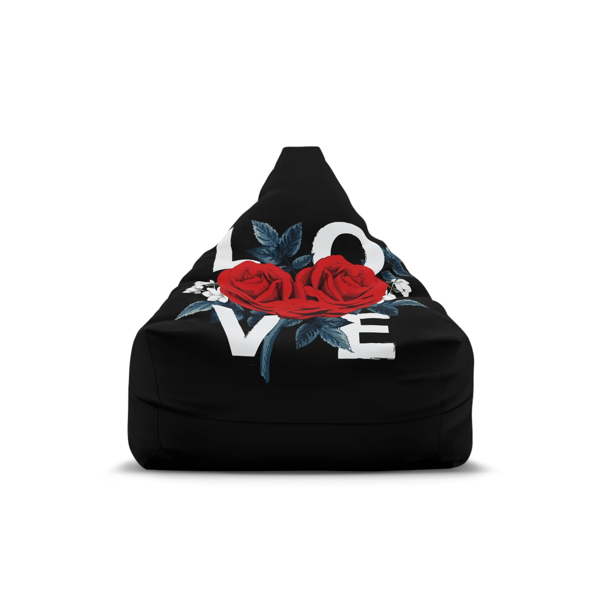 Red Roses Love Bean Bag Chair Cover, home gifts, custom bean bag chair, home decor, gifts
