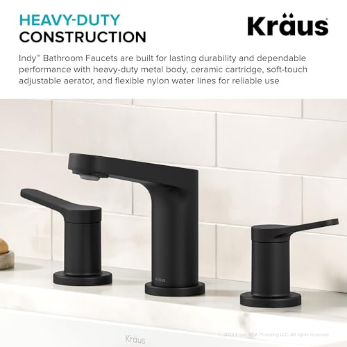 KRAUS Indy Single Handle One Hole Bathroom Sink Faucet in Chrome, KBF-1411CH