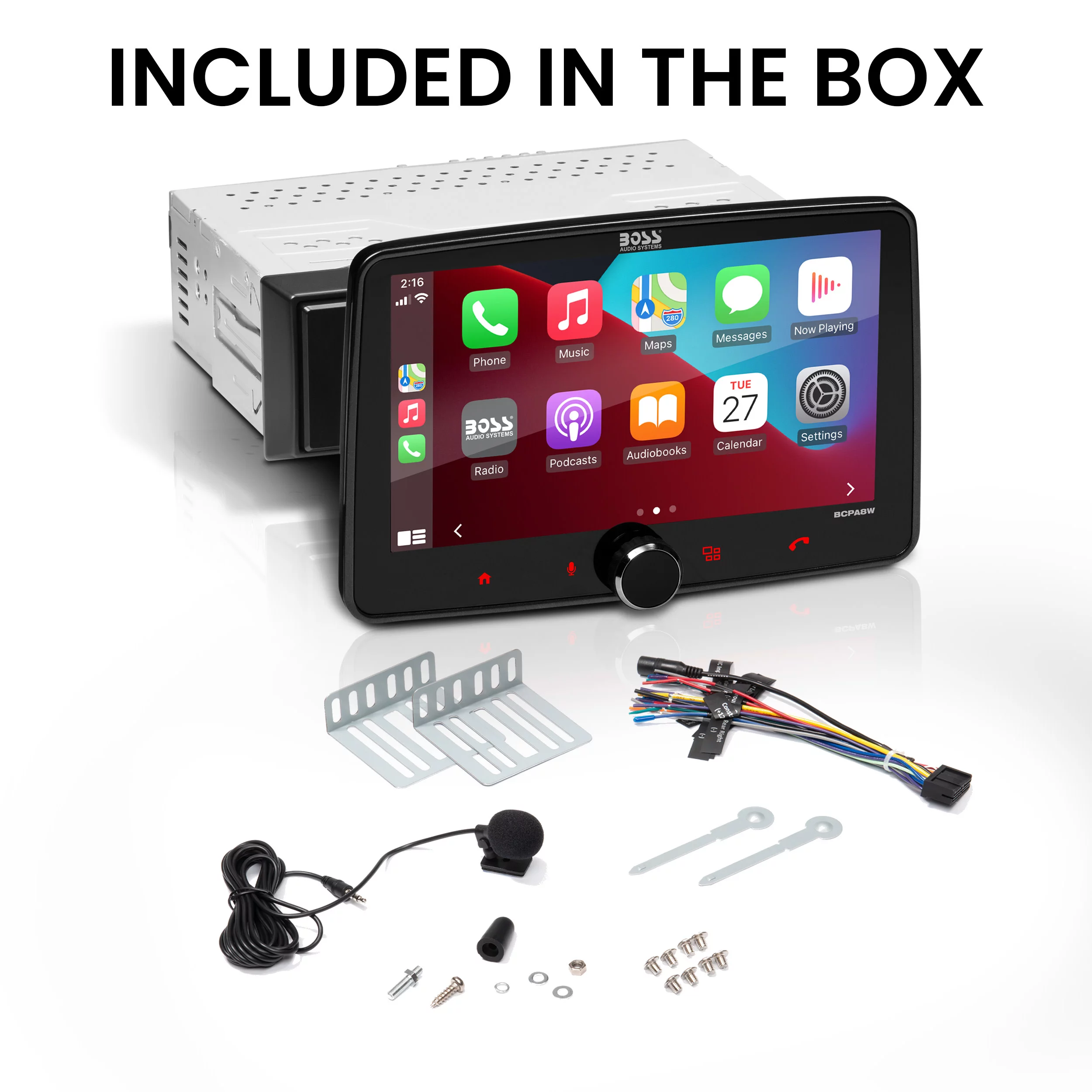 BOSS Audio Systems BCPA8W 8” CarPlay Android Car Stereo