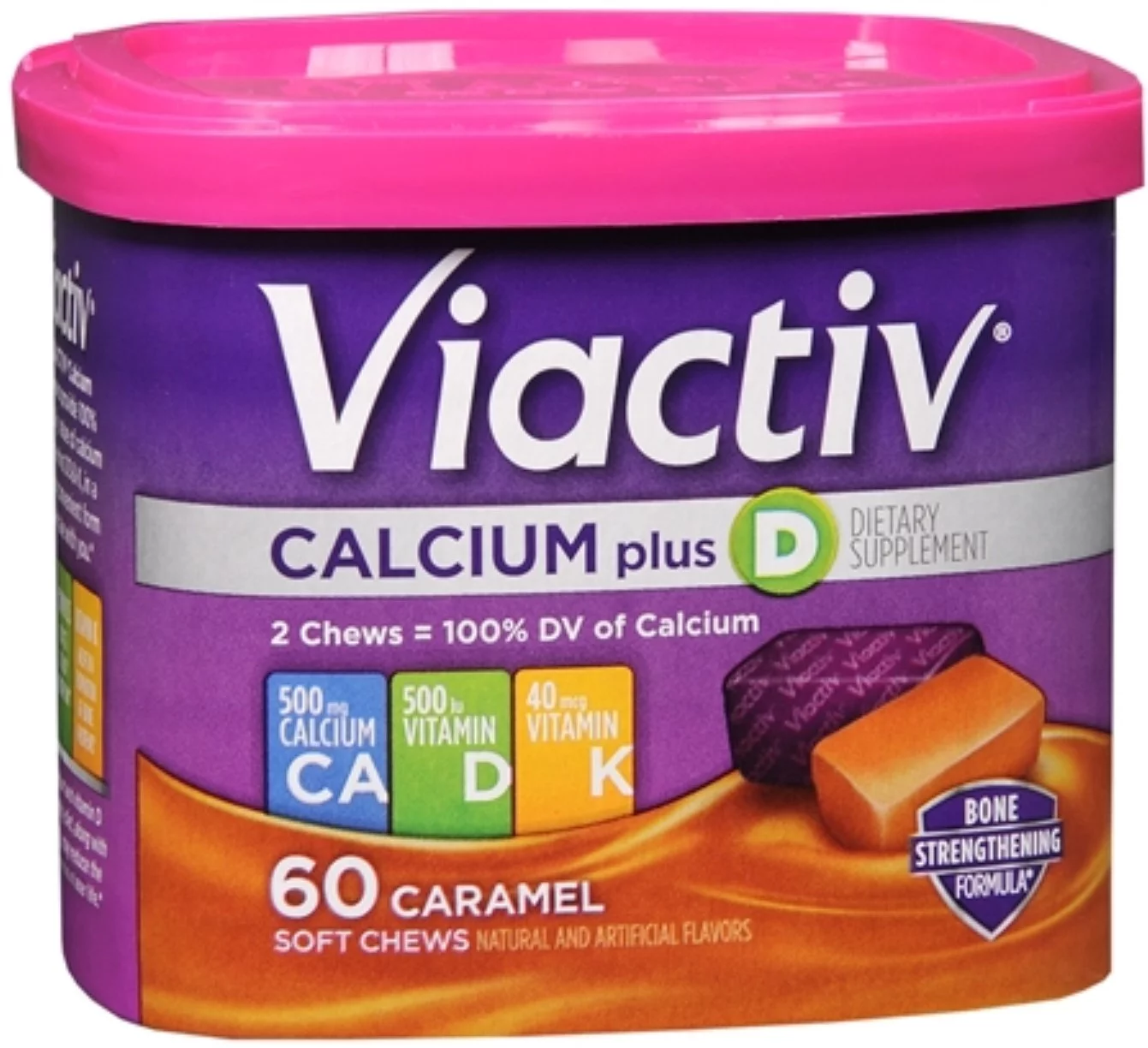 VIACTIV Calcium Soft Chews Caramel 60 Each (Pack of 3)