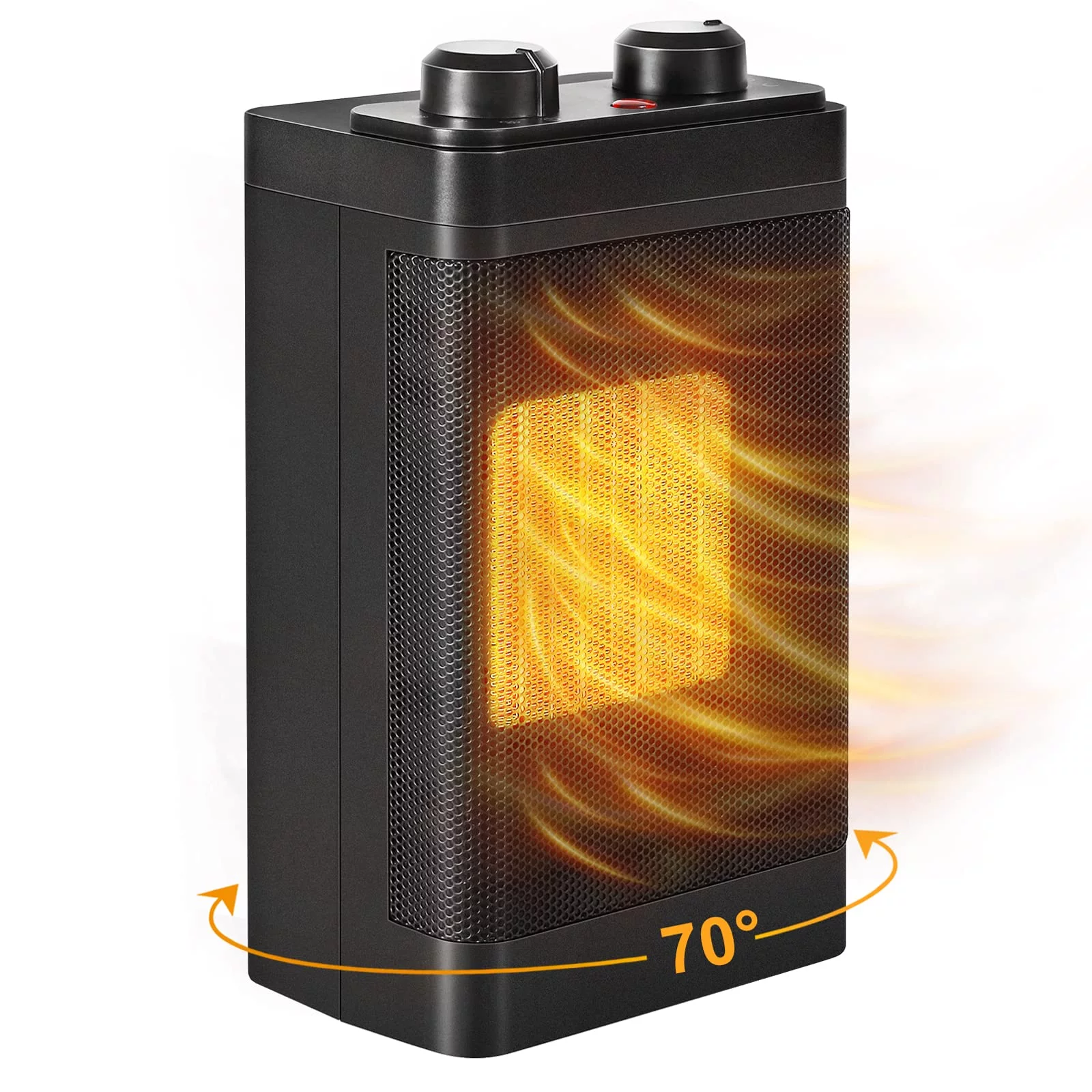 Portable Electric Space Heater , 1500-Watt Ceramic Oscillating Heater, for Indoor Use Office Bedroom