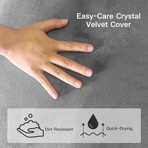 Tri-Fold Memory Foam Mattress, 4 inch Single Folding Mattress with Washable Covers, Reversible Design, Foldable Mattress Topper for Travel&Guests