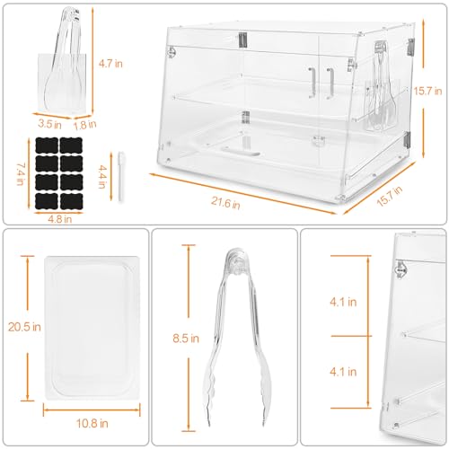 3 Tray Commercial Countertop Bakery Display Case 21