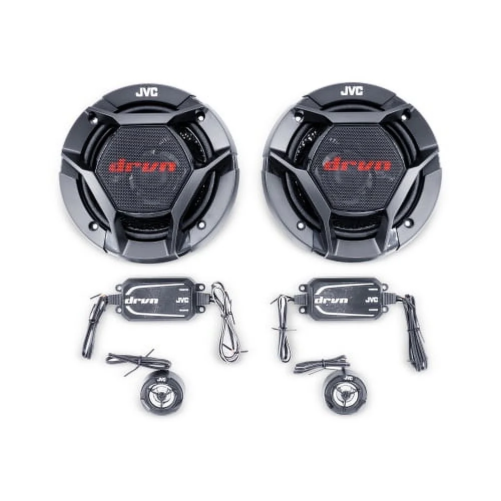 JVC KW-R940BTS Double DIN Bluetooth USB AUX AM/FM Stereo CD Player Receiver Bundle with 2x 6.5