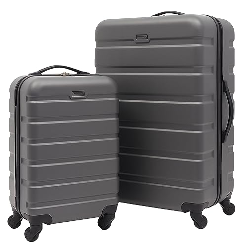 Travelers Club Harper Luggage, Black, 20-Inch Carry-On