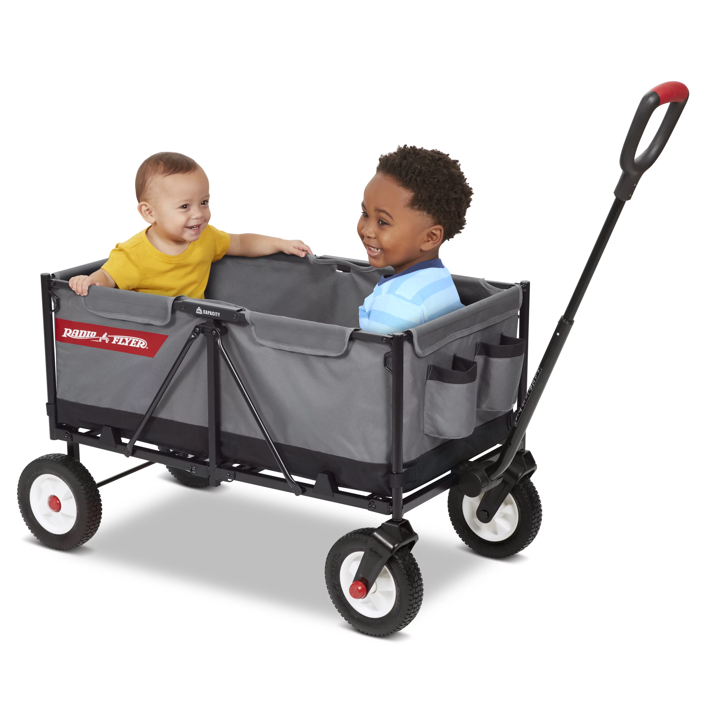 Radio Flyer, Beast EZ Fold Maximum Capacity Heavy-Duty Kid & Cargo, Gray Collapsible Utility Wagon