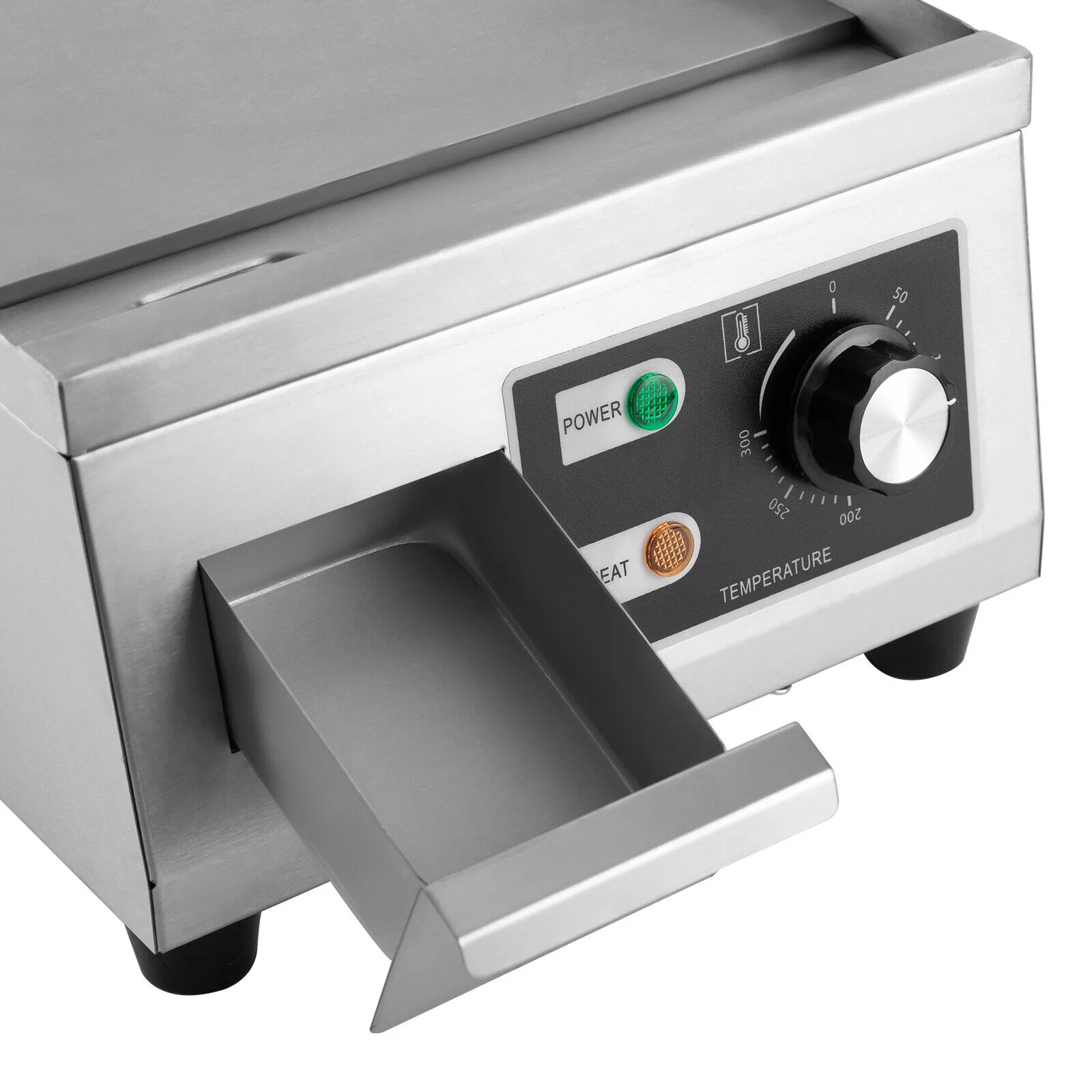 Commercial Electric Flat Top Grill Hot Plate Grill Countertop BBQ Griddle 1300W